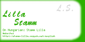 lilla stamm business card